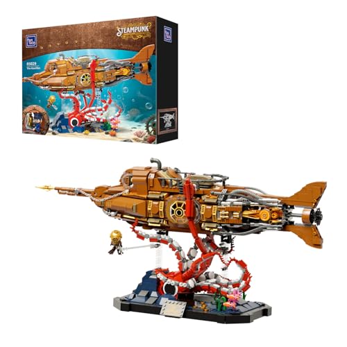 Steampunk Nautilus Submarine Building Set for Adults