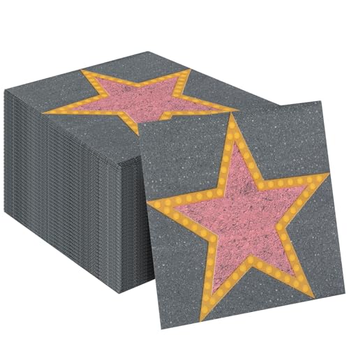 60 Pcs Movie Star Cocktail Paper Napkins 6.5 x 6.5 Inches (60 Count)