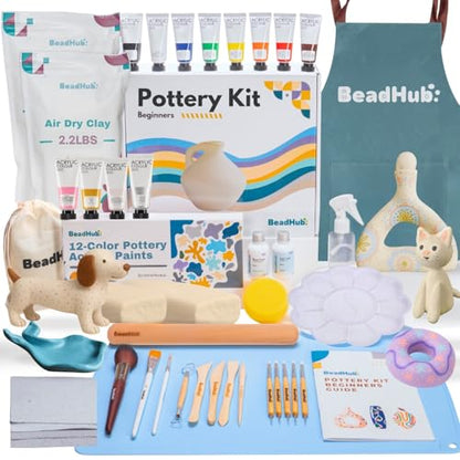 Air Dry Clay Pottery Kit for Adults Beginner