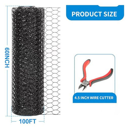 1 2 Inch Black Wire Mesh Roll