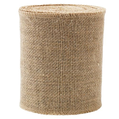 6 Inch Natural Burlap Ribbon 10 Yards (30 Foot)