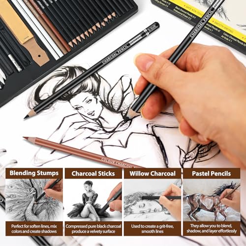 Drawing Sketching Pencil Set (34 Count)