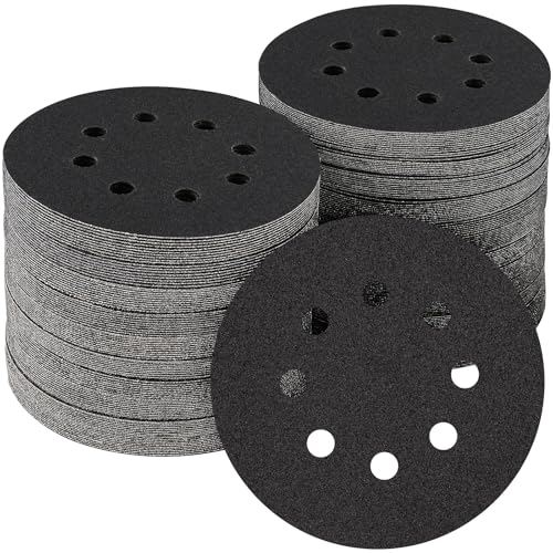 100PCS 5 Inch Sanding Discs 120 Grit Random Orbit Sander Sandpaper (100 Count)