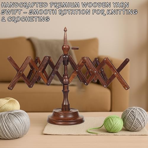 Rosewood Table Top Yarn Swift