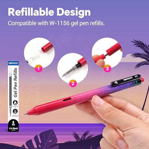 Black Ink Gel Pens (8 Count)