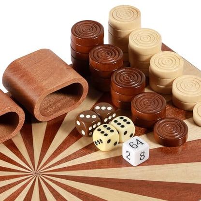 Handcrafted Wooden Backgammon Set