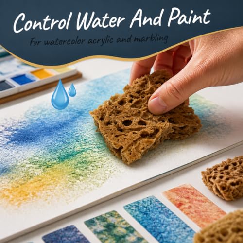Natural Sea Sponges 10pk for Artists (10 Count)