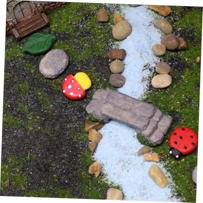 Miniature Stepping Stone Bridge for Fairy Garden Kit Realistic Craft Landscape Decor DIY Garden Ornament