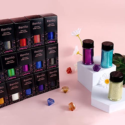 Holographic Ultra Fine Blue Glitter Powder Metallic Resin Glitter