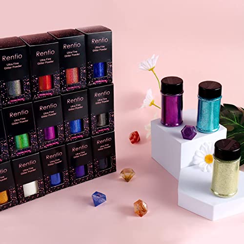 Holographic Ultra Fine Red Glitter Powder Metallic Resin Glitter (2.11 Ounce)