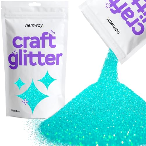 Craft Glitter Fluorescent Blue 100g Microfine Glitter