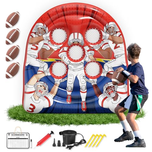 6FT Inflatable Football Target Toss Game for Events & Parties
