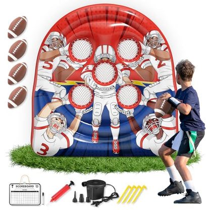 6FT Inflatable Football Target Toss Game for Events & Parties