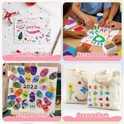 8 Color Washable Stamp Pads for Kids