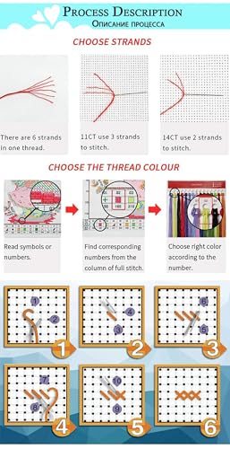 Stamped Cross Stitch Kits for Beginner Embroidery Kits for Beginners Adults DIY 11CT Cross Stitch Patterns Needlepoint Kits Crossstitching Kits