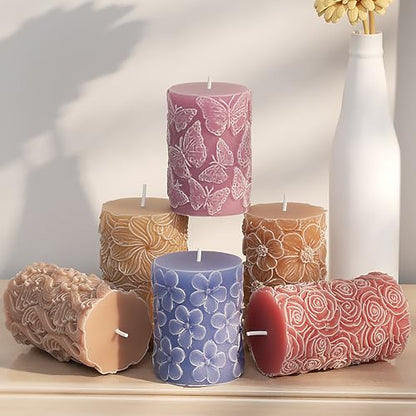 Cylinder Molds Silicone Wave Spiral Candle Mold