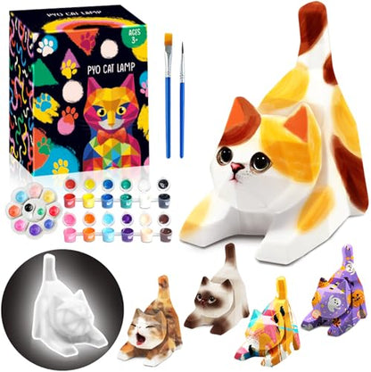 4.3in Paint Your Own Cat Lamp Kit