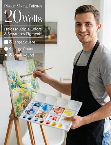 20 Well Plastic Paint Palette (2 Count)