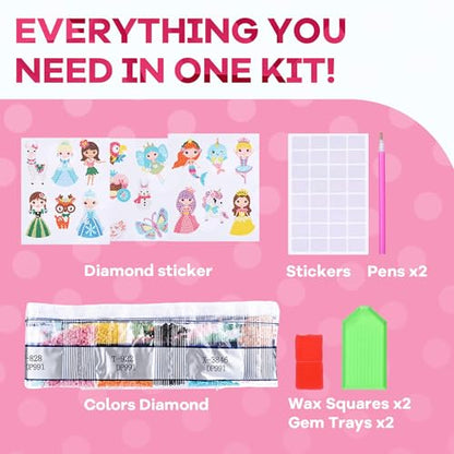 Girls Diamond Painting Kits for Kids (3.84 Ounce)