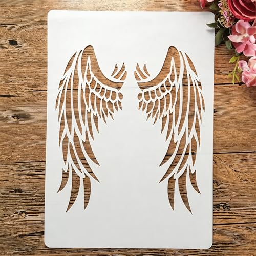 A4 Reusable Angel Wings Stencil for Painting