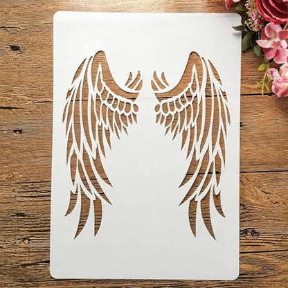 A4 Reusable Angel Wings Stencil for Painting