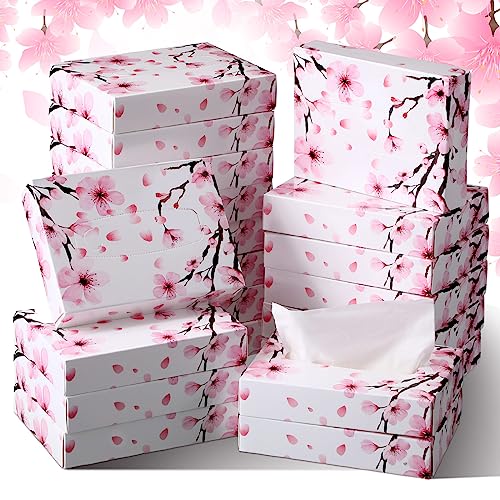 24 Packs 960 Sheets Tissue Cube Car Facial Boxes Disposable Facial Travel Tissues Holder Soft Watercolor Boxes 2 Ply 40 Sheets for Wedding Household Car Kitchen Bathroom (960 Count)