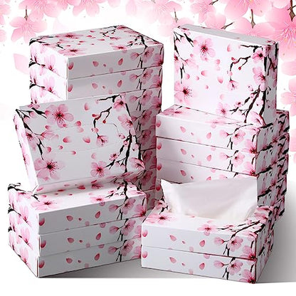 24 Packs 960 Sheets Tissue Cube Car Facial Boxes Disposable Facial Travel Tissues Holder Soft Watercolor Boxes 2 Ply 40 Sheets for Wedding Household Car Kitchen Bathroom (960 Count)