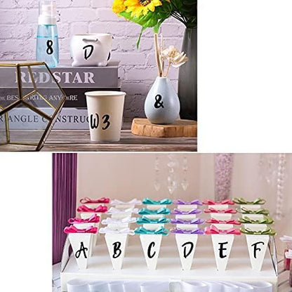 Outus 576 Pieces 8 Sheets Letters Stickers Self Adhesive Vinyl Letter Alphabet Number Stickers Mailbox Numbers Sticker, Decals for Classroom Decor, Sign, Door(Black,1 Inch)