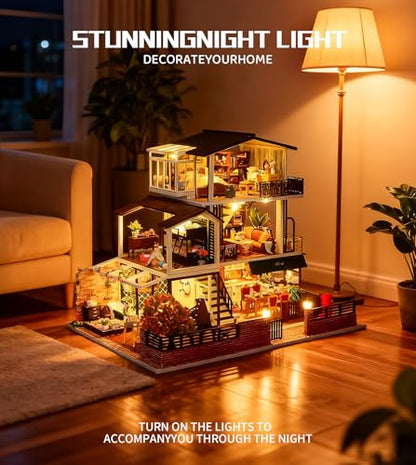 DIY Miniature House Kit for Adults