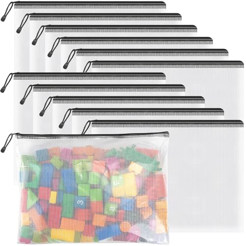12 Pack B4 Black Mesh Zipper Bags (12 Count)