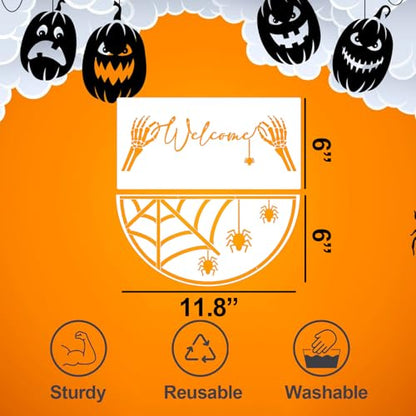 Halloween Stencils for Painting on Wood 12" Halloween Stencils for Crafts (18 Count)