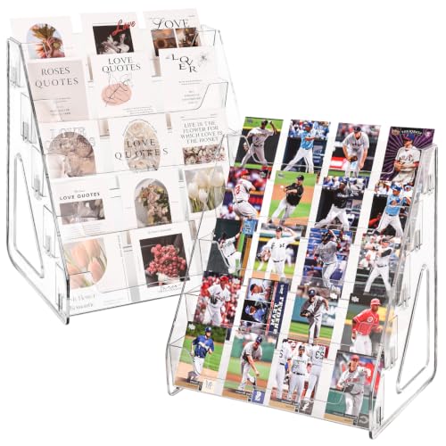 2 Pack Upgraded 5 Tier Acrylic Card Display Stand