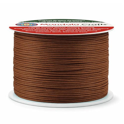 1mm Russet Brown Cotton Waxed Cord for Jewelry Making (327 Foot)