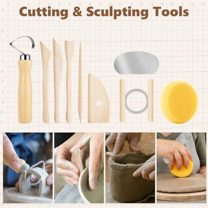52PCS Pottery Tools for Sculpting