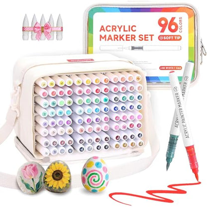 96 Color Acrylic Paint Markers Set (96 Count)