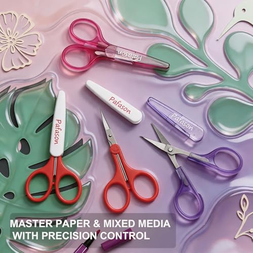 Small Travel Sewing Craft Scissors Set Straight Precision Fine Tip (4 Count)