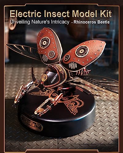 3D Puzzles for Adults Electric Insect Metal Model Building Kit Desk Toys Hobby Kit for Adults Gift for Teens (156 Count)