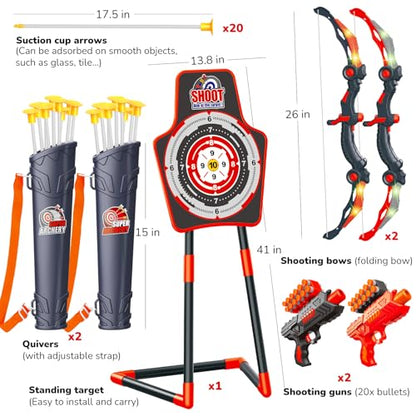 Bow and Arrow Toys for Kids (44 Count)