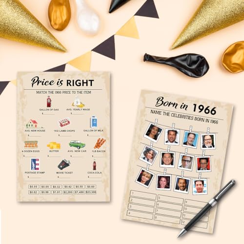 60th Birthday Party Games (30 Count)