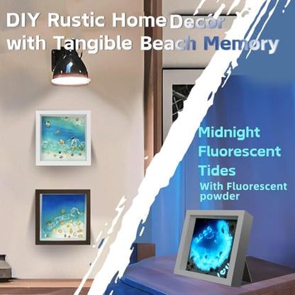 Crafts For Adults Women Teen Girls Ocean Beach UV Resin Kit for beginners Arts and Crafts for adults Resin Art Project DIY Sea Crafting Making Set Unique Artist Woman Gifts on Christmas Romantic