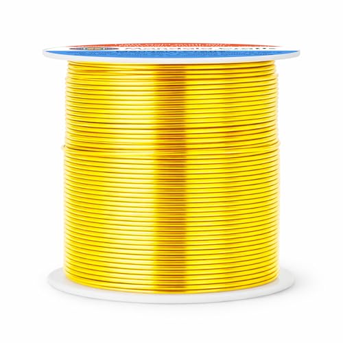 20 Gauge Light Gold Tone Anodized Aluminum Craft Wire 100 FT (100 Foot)