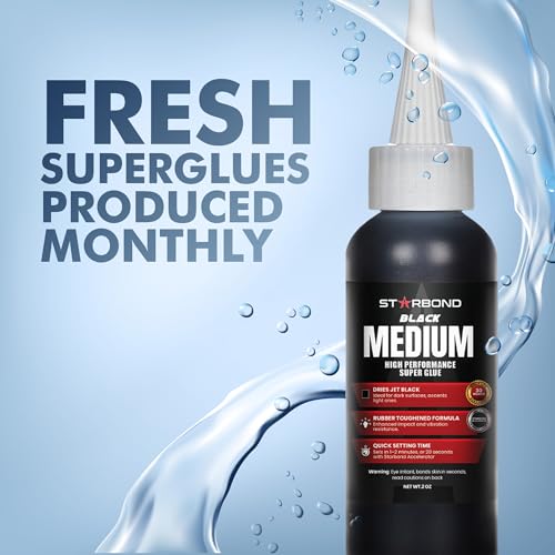 Black Medium CA Glue (2 Ounce)