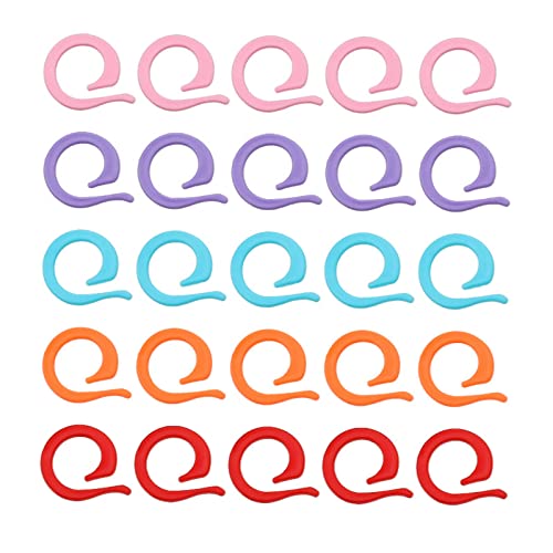 120pcs Knitting Stitch Rings Plastic Stitch Markers with Transparent Storage Box Multicolor Crochet Locking Ring for DIY Sewing