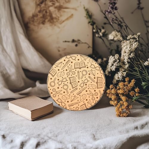 School Elements Polymer Clay Texture Sheets Seamless Pattern Books Silicone Texture Mat Modeling Pattern Pad for Jewelry and Clay Earrings Tools