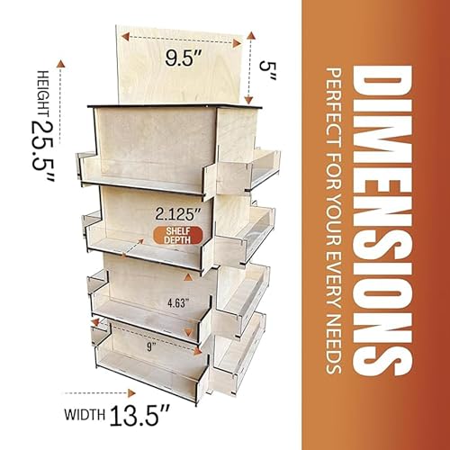 4 Sided Rotating Display Stand