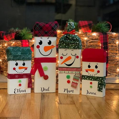 Snowman Face Stencils Reusable Christmas Stencils for Crafts (18 Count)