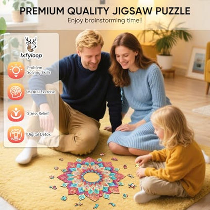 Mandala Wooden Puzzle (500 Count)