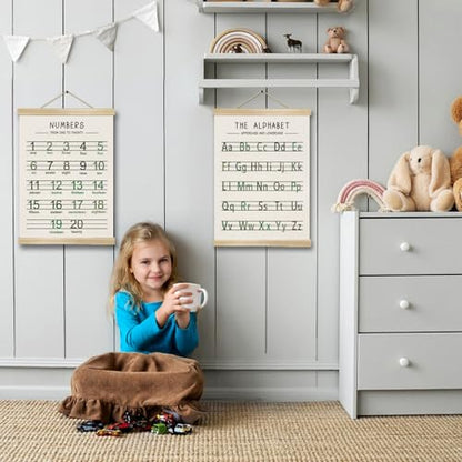 Alphabet and Numbers Wall Chart Set of 2 (2 Count)