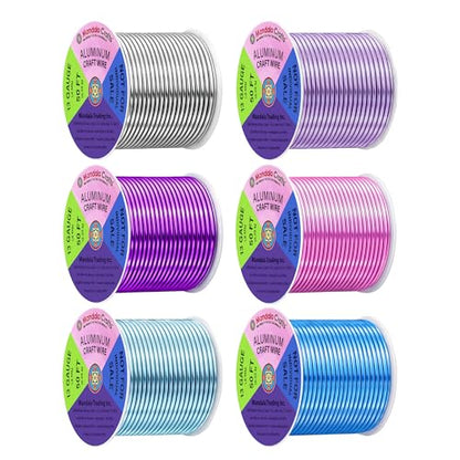13 GA Turquoise Pink Assorted Anodized Aluminum Craft Wire (300 Foot)