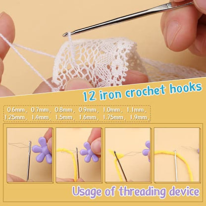 110 Pcs Crochet Hooks Set 0.6